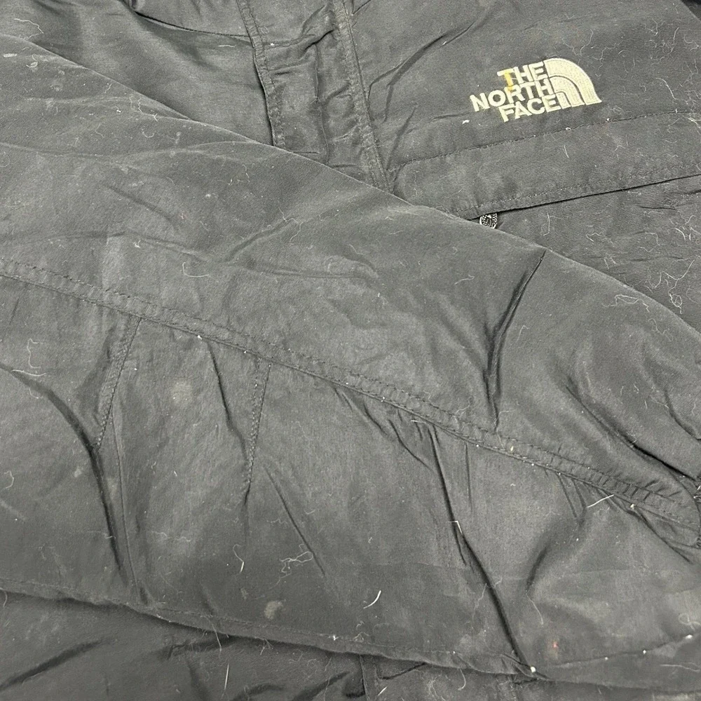 The North Face Down Parka Jacket Mens Large Black Hooded Insulated Puffer C2